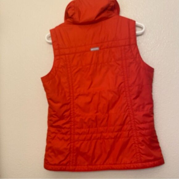 Columbia red Shining Light Fleece Lined full Zip puffer vest mock neck M - Picture 2 of 10